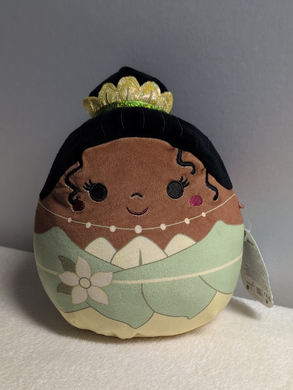 Original Squishmallows Disney Tiana Plush in Teal and Black